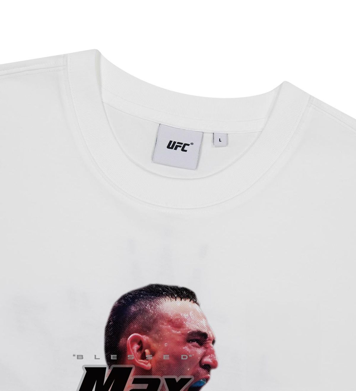 유에프씨 스포츠(UFC SPORT) UFC 맥스 할로웨이 릴렉스핏 반팔 티셔츠 화이트 U2SSV3111WH