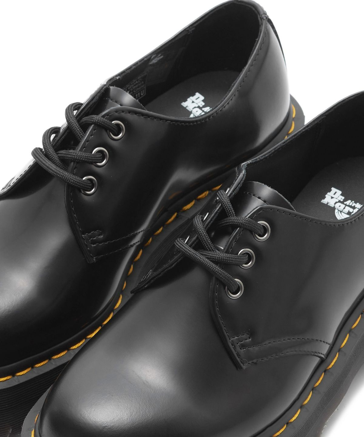닥터마틴(DR.MARTENS) 1461 쿼드 블랙 폴리시드 스무스 / 25567001