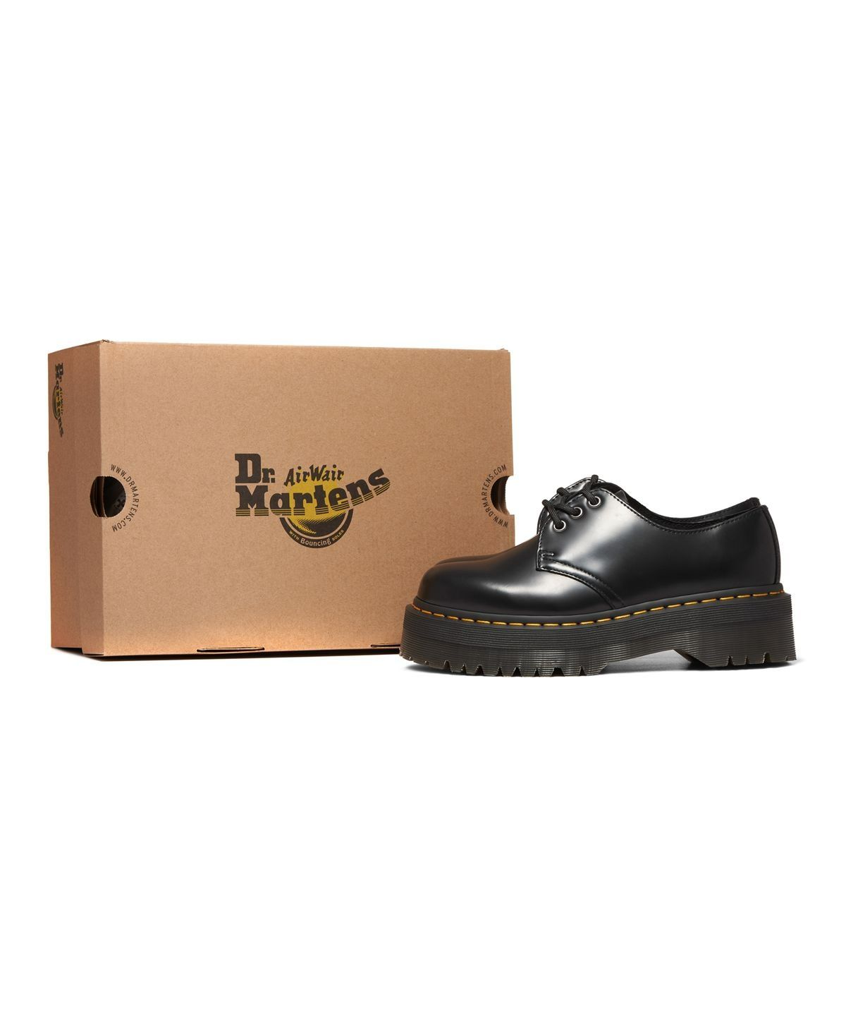 닥터마틴(DR.MARTENS) 1461 쿼드 블랙 폴리시드 스무스 / 25567001