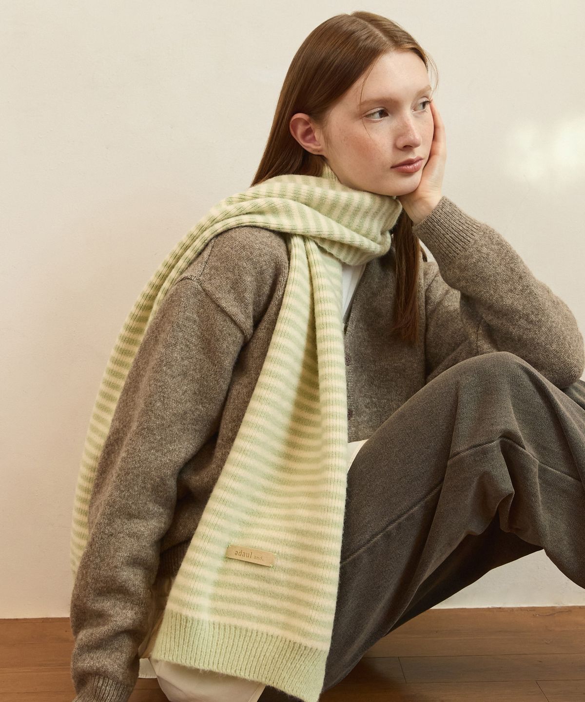 어다울(ADAUL) Minor stripe long muffler - 7color