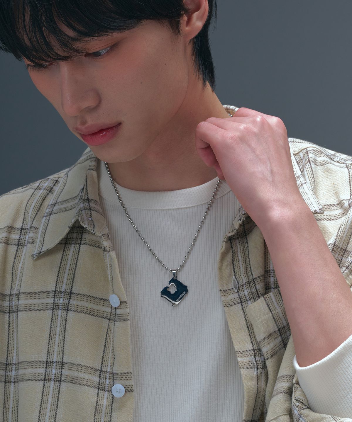 로맨티누어(ROMANTINUER) SN.180 Bread Clip Ball Chain Necklace