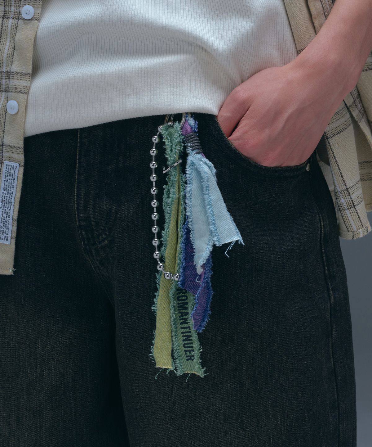 로맨티누어(ROMANTINUER) SN.194 Urban Denim Ball Chain Keyring