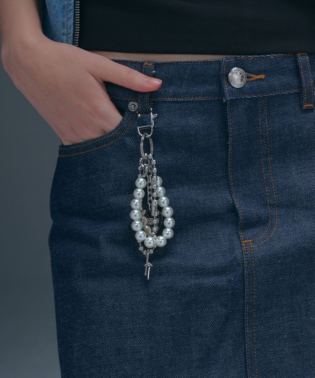 로맨티누어(ROMANTINUER) SN.198 Beaded Ball Chain Keyring