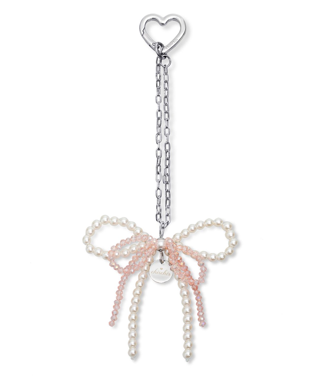 치스치스(CHISCHIS) RIBBON HEART CHARM -PINK
