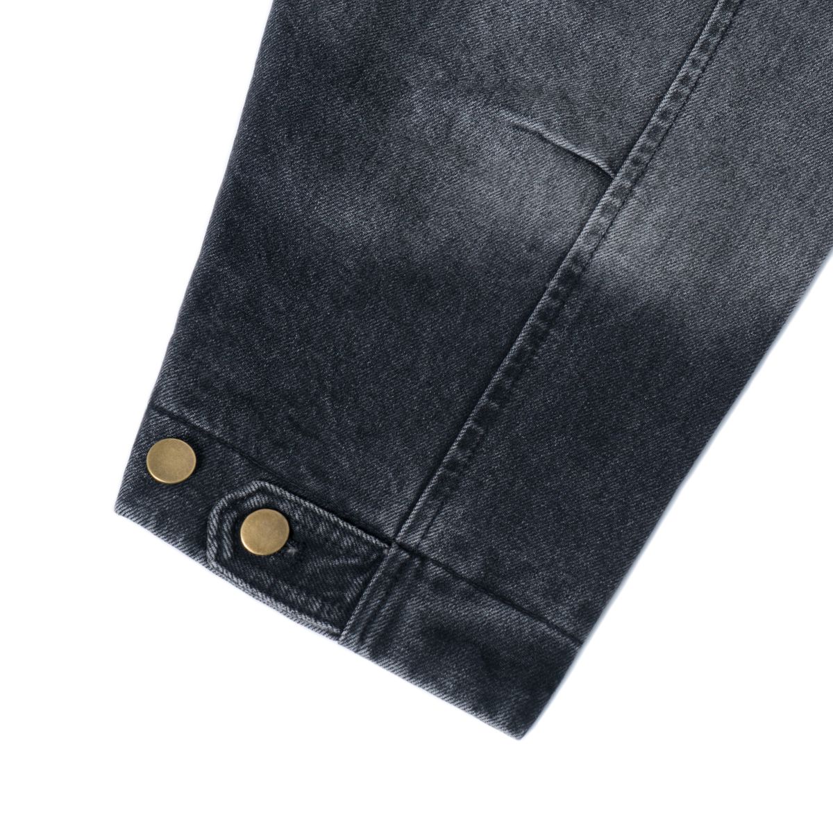 노드(NOD) Leather Collar Vintage jacket (Black denim)