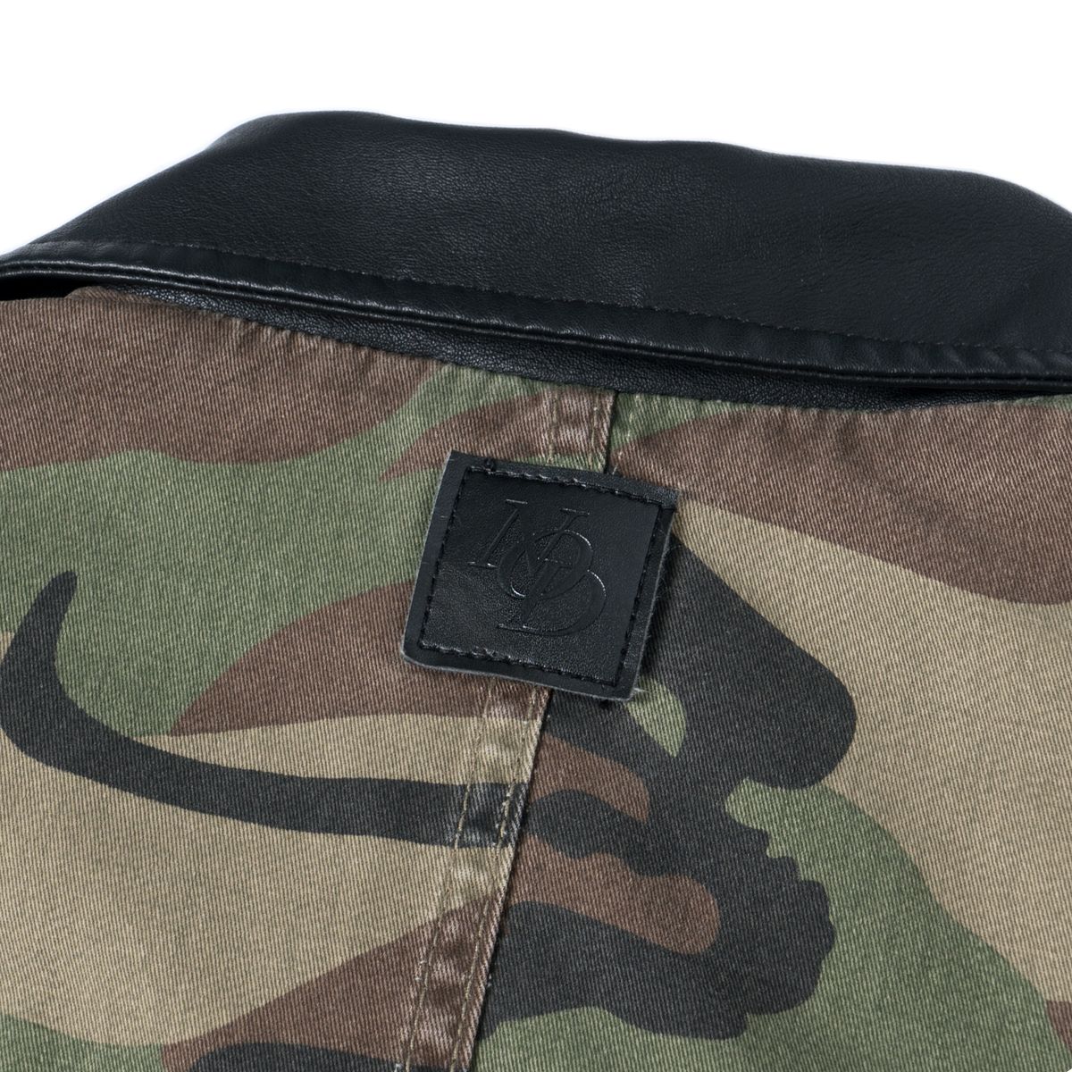 노드(NOD) Leather Collar Vintage jacket (Camo)