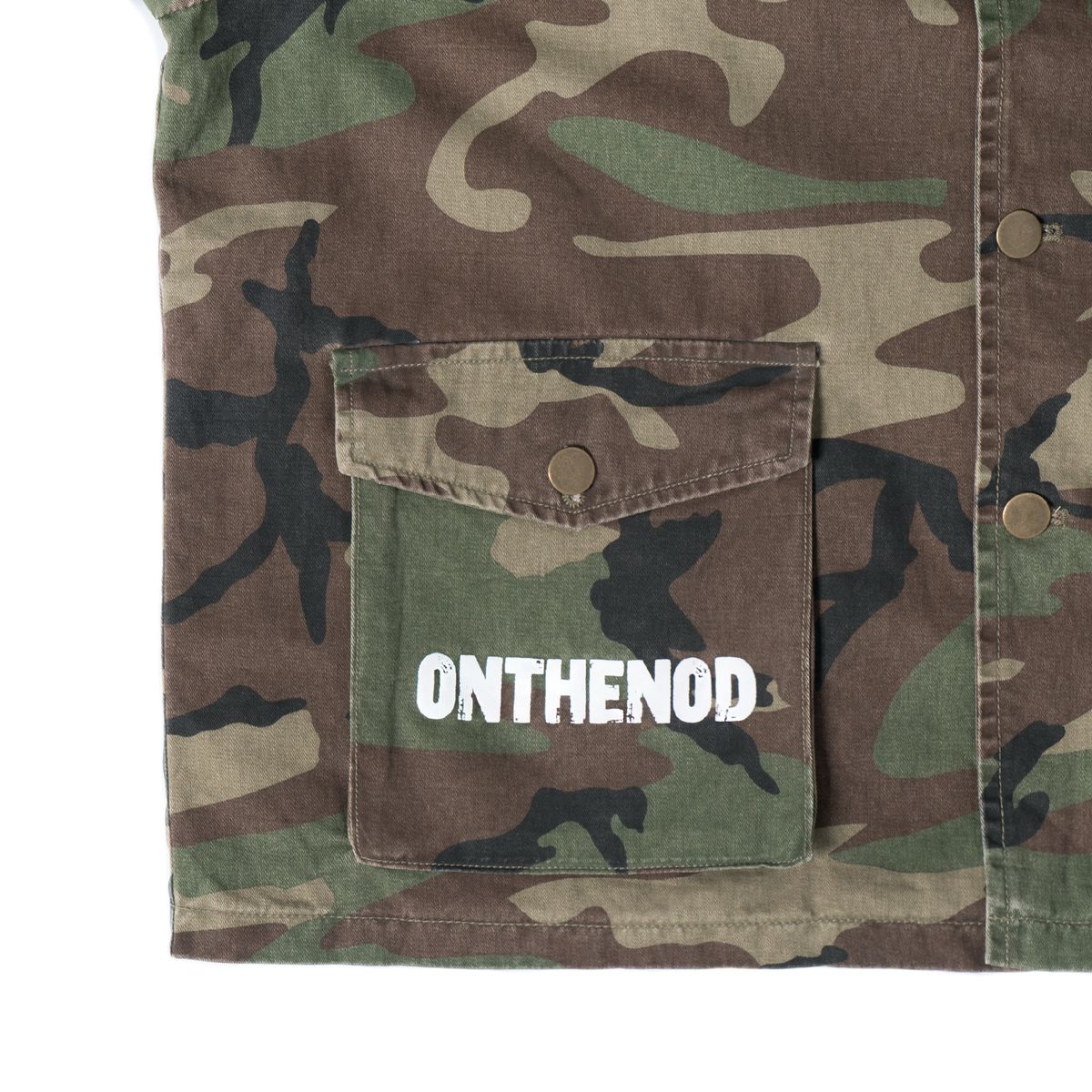 노드(NOD) Leather Collar Vintage jacket (Camo)