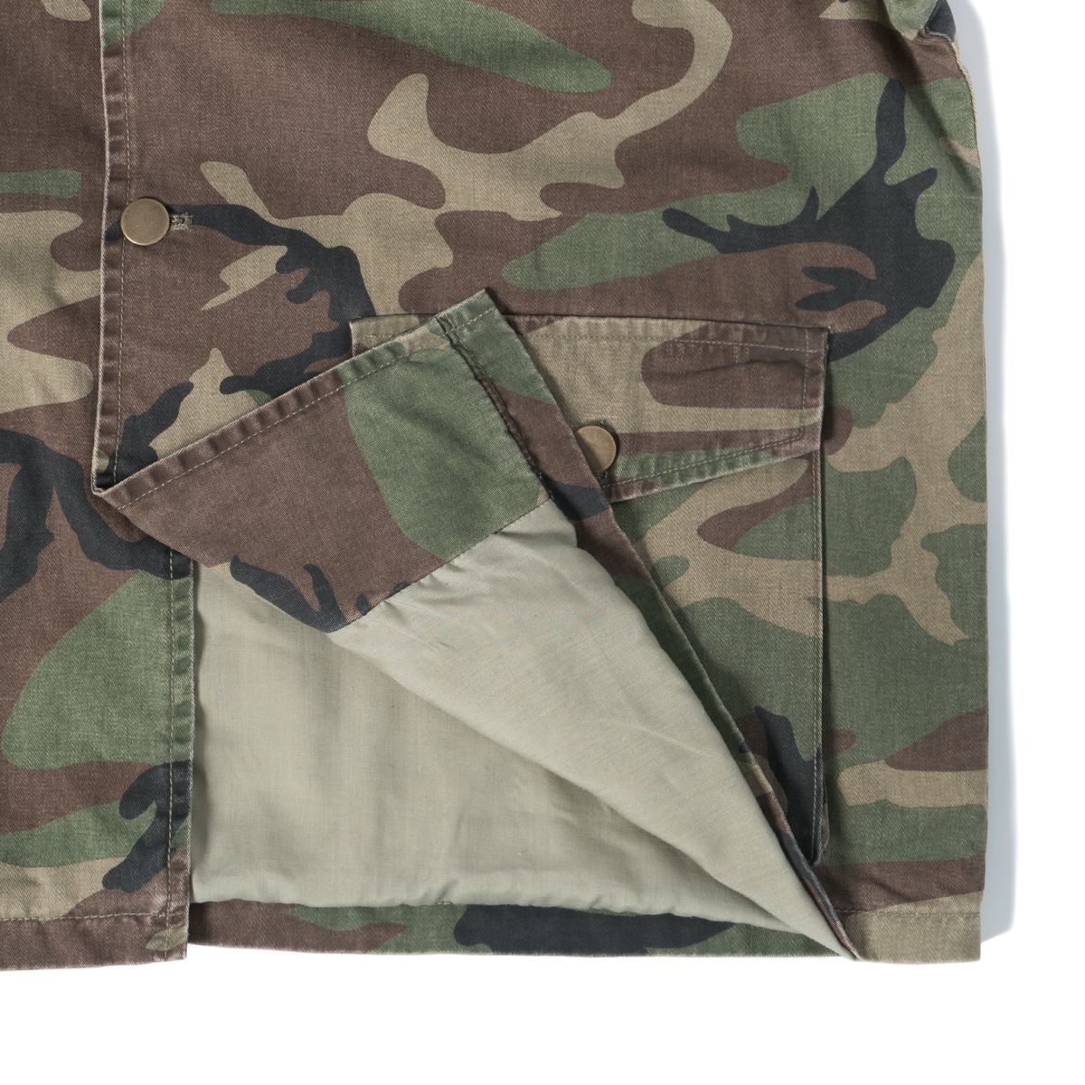 노드(NOD) Leather Collar Vintage jacket (Camo)