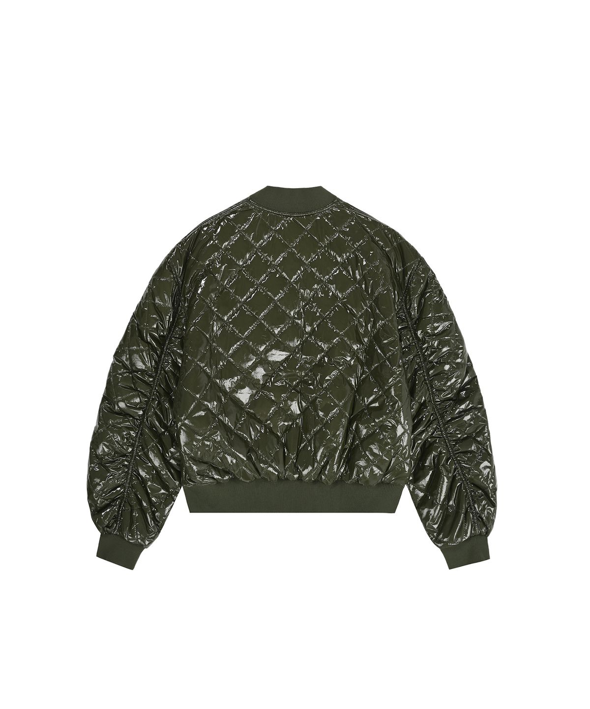 오픈야드(오와이)(OPENYARD(OY)) GLOSSY I LOVE OY QUILTED JACKET - KHAKI