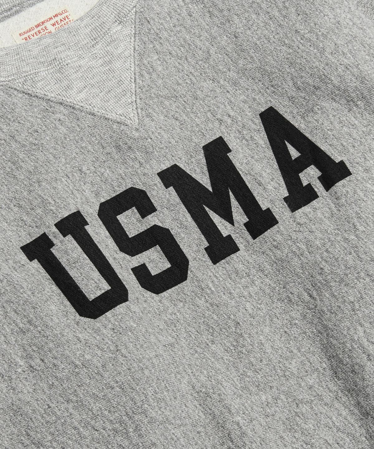 브론슨(BRONSON) USMA Reverse Weave Pullover Sweatshirt Grey