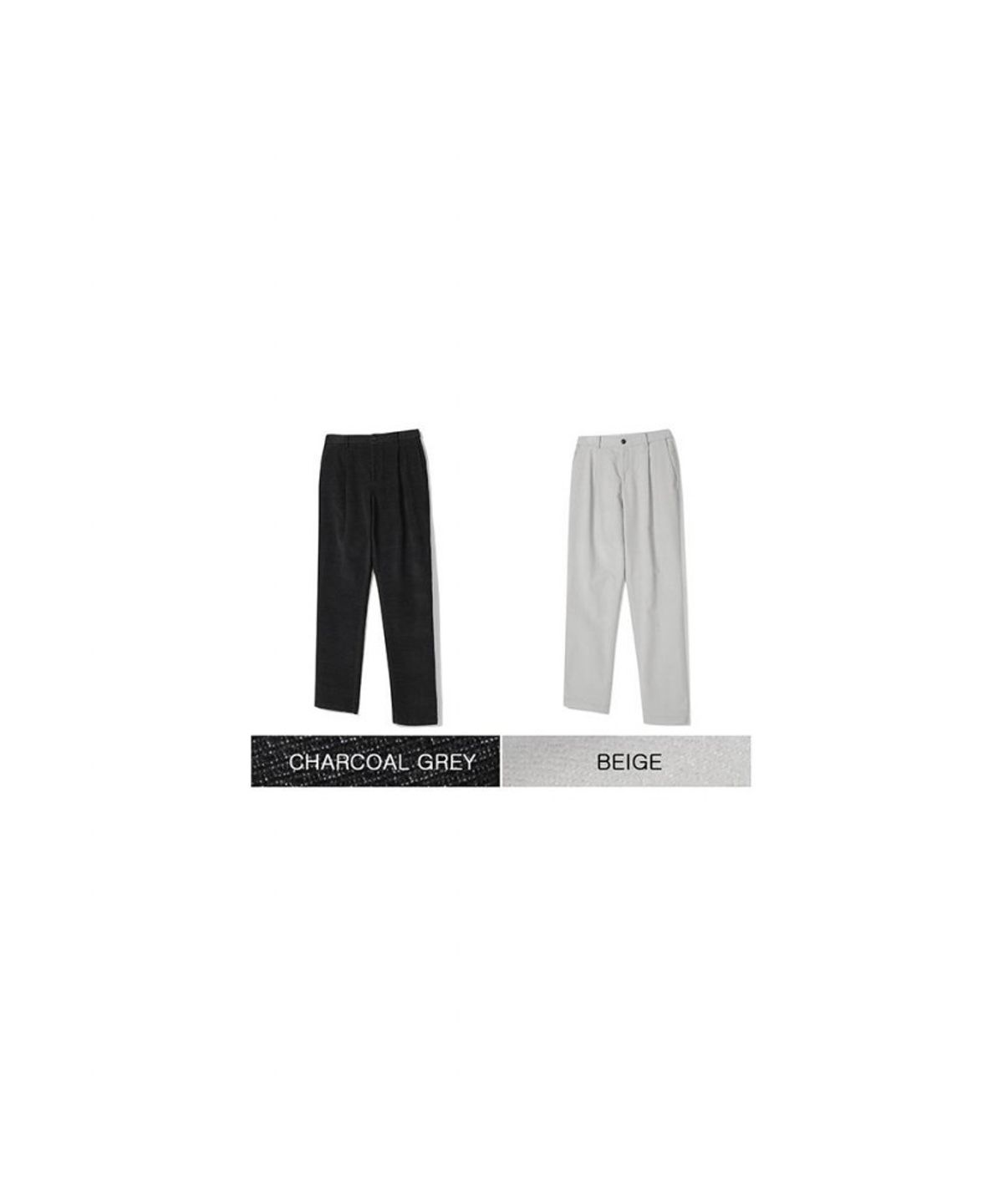 노티그(NOTIG) 코튼혼방 몰스킨 원턱팬츠 베이지_OKW3PTLP104I1