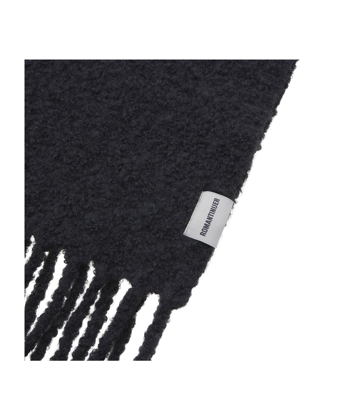 로맨티누어(ROMANTINUER) Soft Wool Muffler (Charcoal)