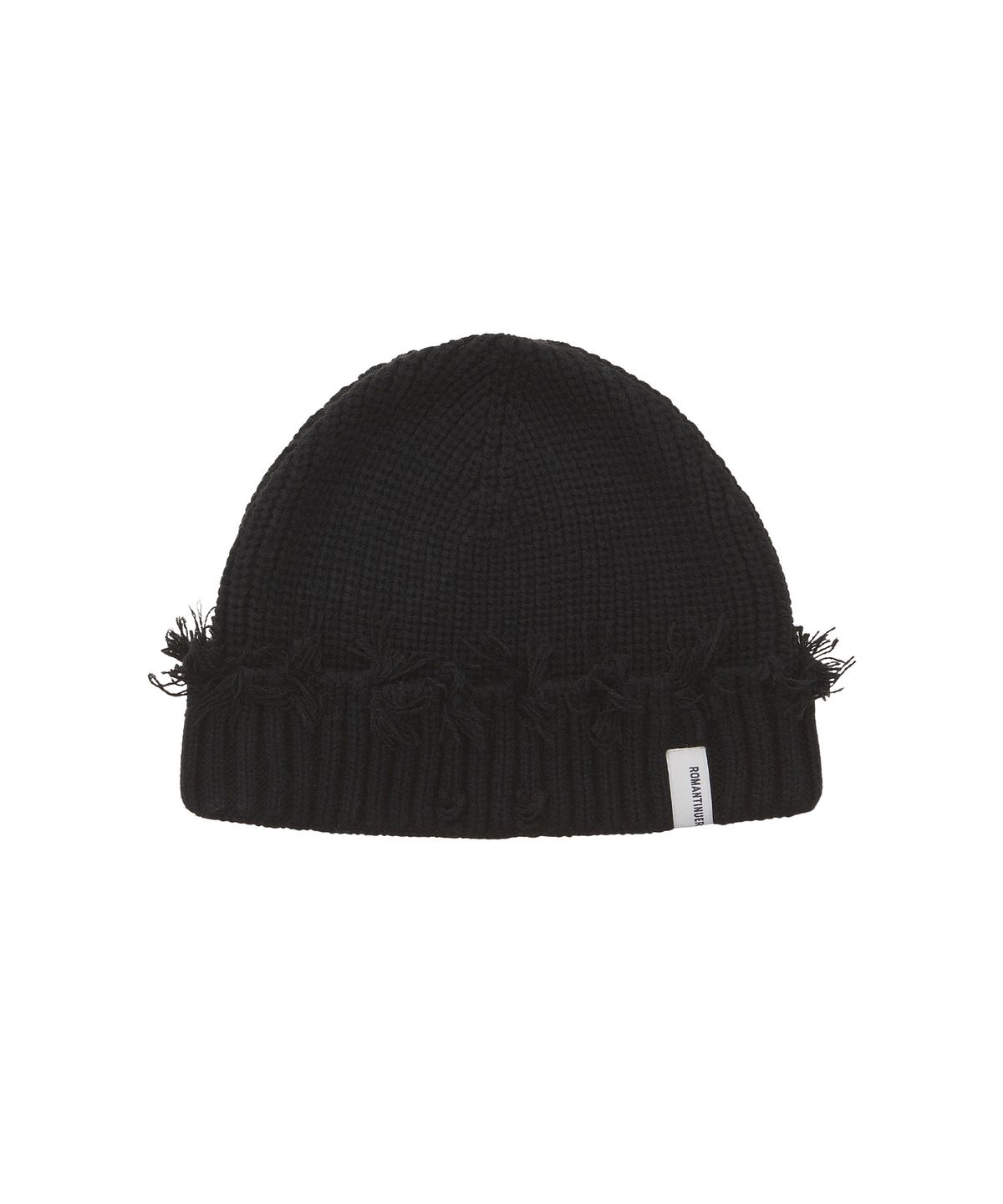 로맨티누어(ROMANTINUER) Flutter Short Beanie (Black)