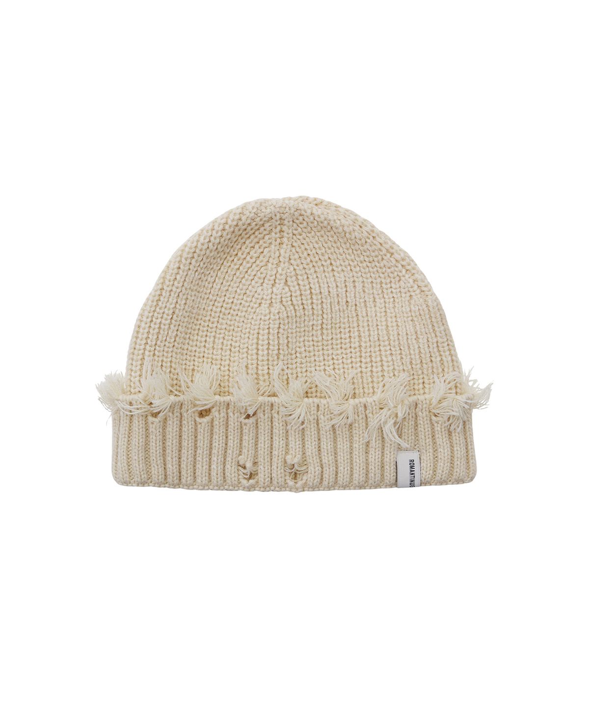 로맨티누어(ROMANTINUER) Flutter Short Beanie (Ivory)