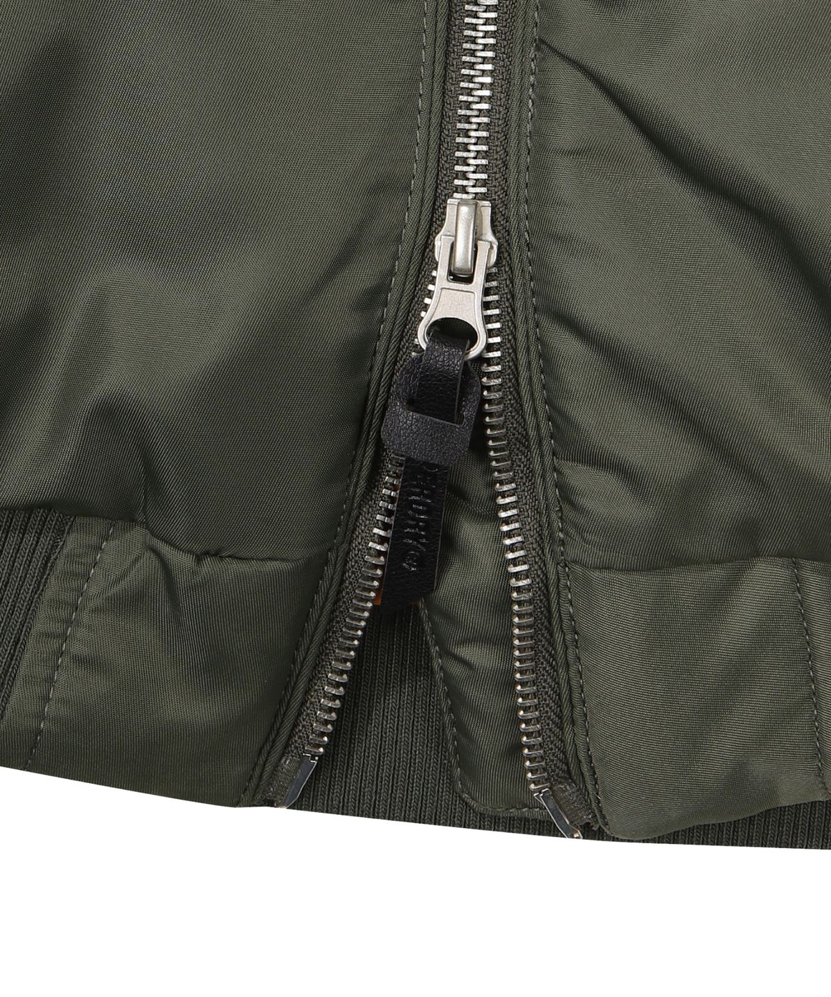 슈퍼드라이(SUPERDRY) W 플라이트 세미 크롭 패딩 점퍼 카키