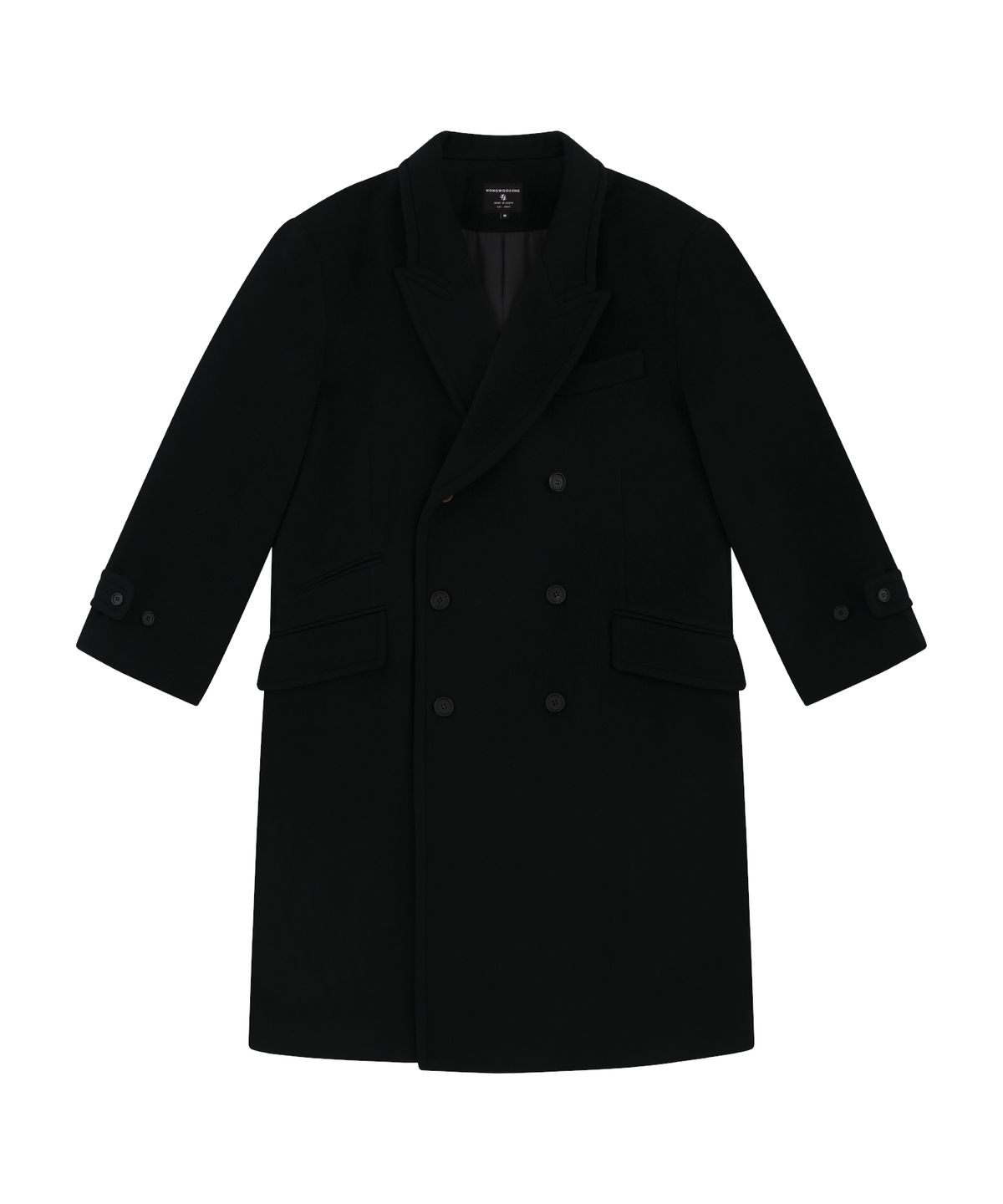 홍우성(HONGWOOSUNG) OVERSIZED TAILORED WOOL LONG COAT_BLACK