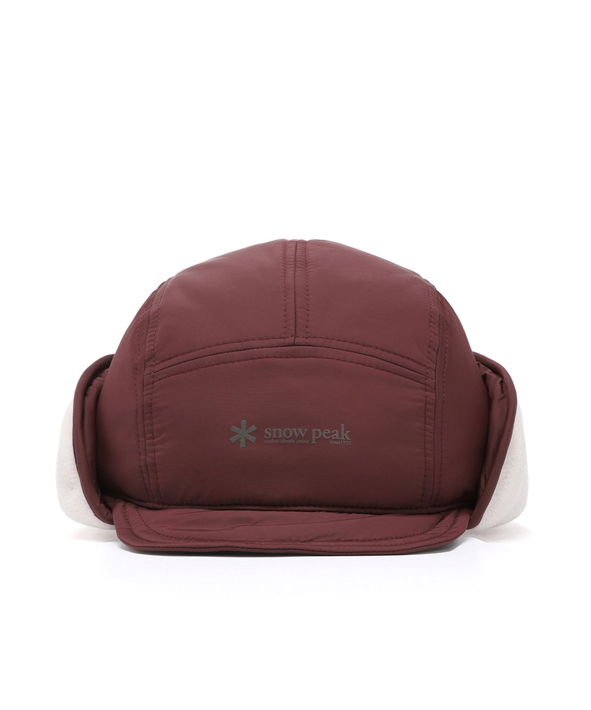 스노우피크 어패럴(SNOWPEAK APPAREL) 패딩 숏 이어플랩 캡 (S24WUFCP78) Burgundy