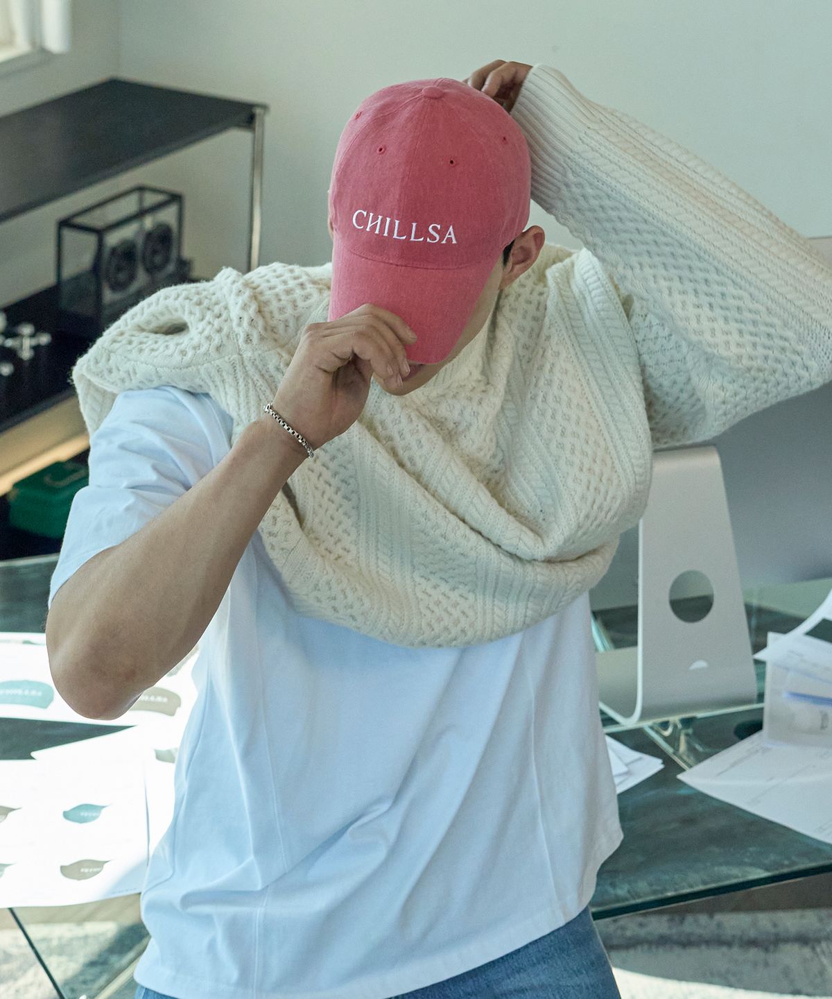 칠사(CHILLSA) PM Ball Cap_Red