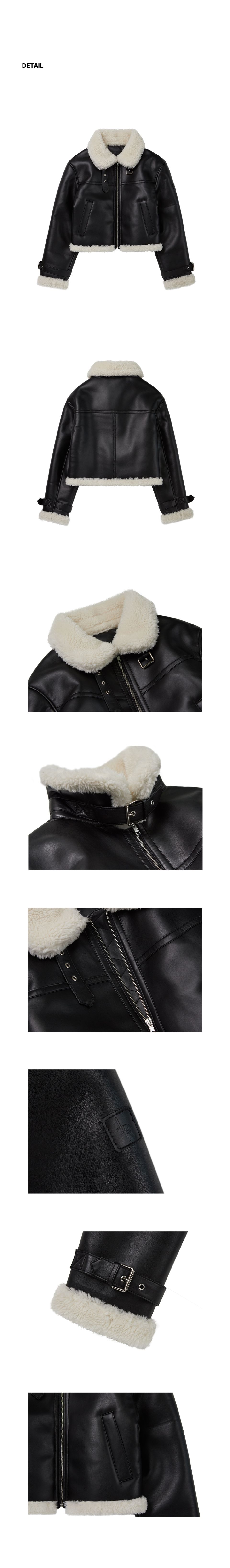 MUSINSA公式 | LEATHERY オブリークオーバーサイズレザームートン