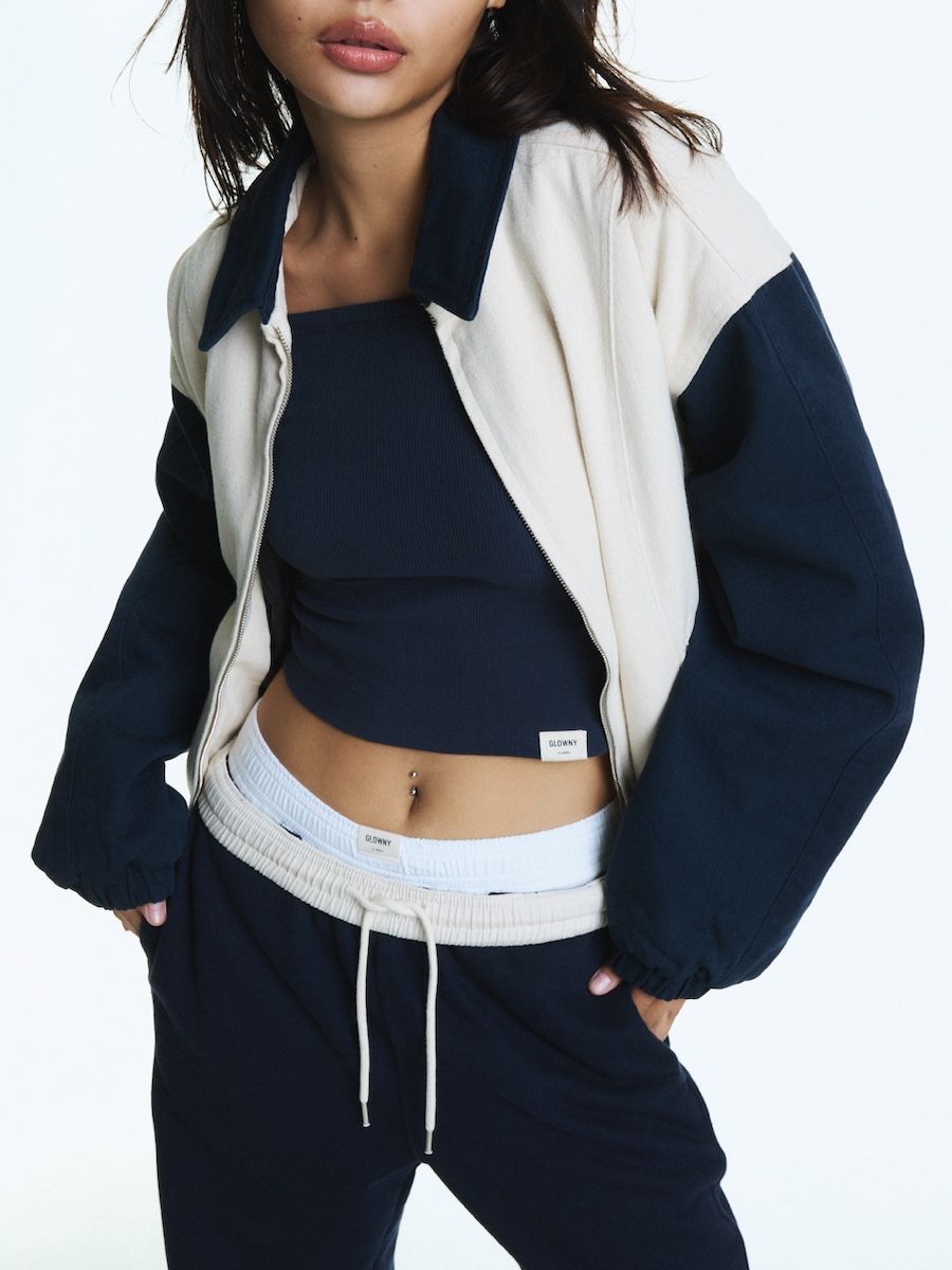 MUSINSA公式 | GLOWNY G TWILL WORK JACKET (NAVY)