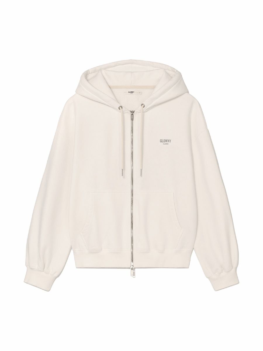 MUSINSA | GLOWNY G BOXY ZIP UP (IVORY)
