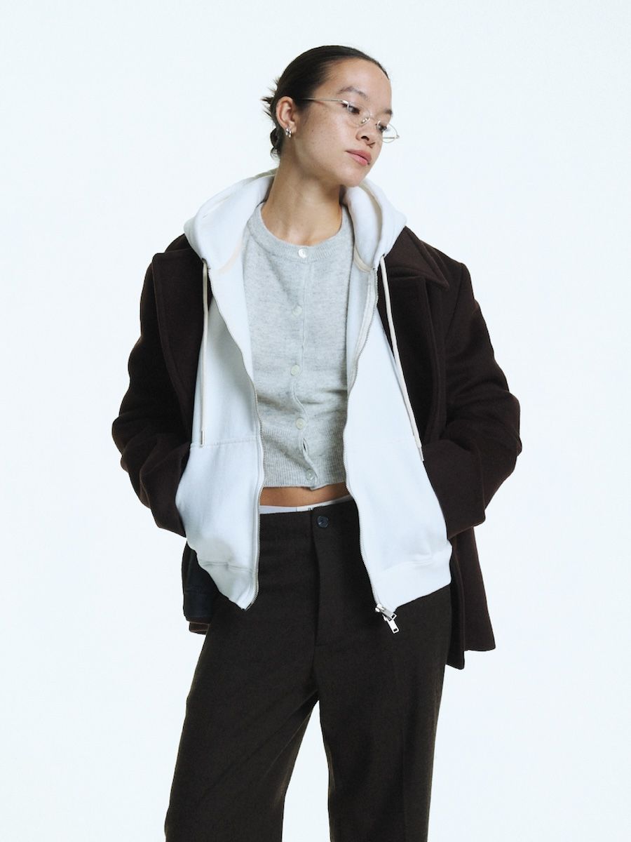 GLOWNY G BOXY ZIP UP ジップアップパーカー ストライプ MUSINSA | GLOWNY G BOXY ZIP UP (IVORY)