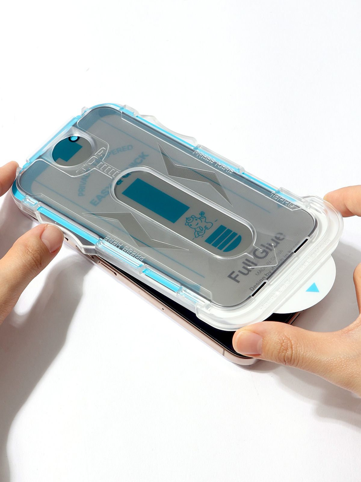디자인스킨(DESIGNSKIN) 아이폰 2.5D 원터치 프라이버시 강화유리-블랙