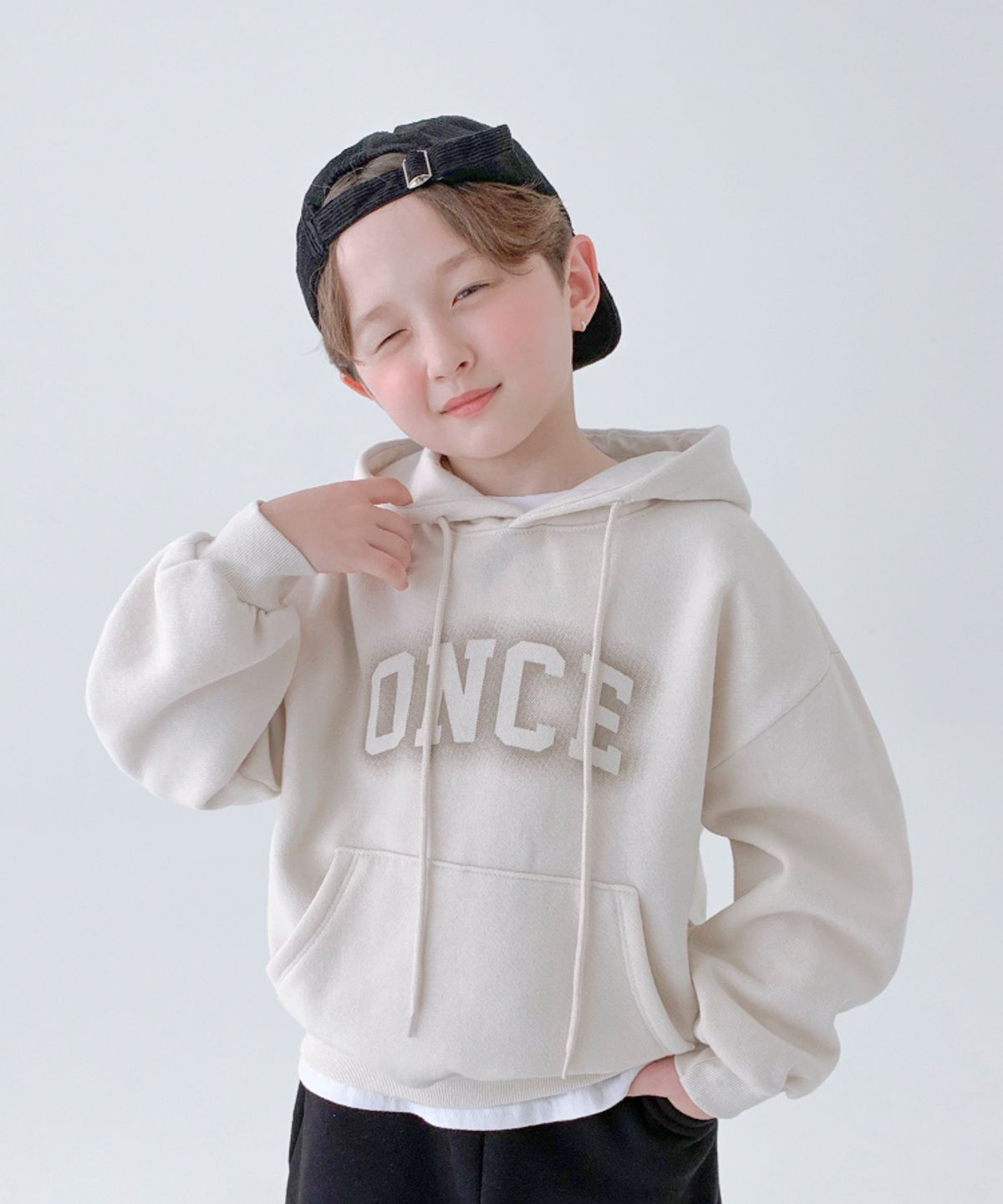 베리클로젯(BERRYCLOSET) [기모] 원스 스프레이 후드티