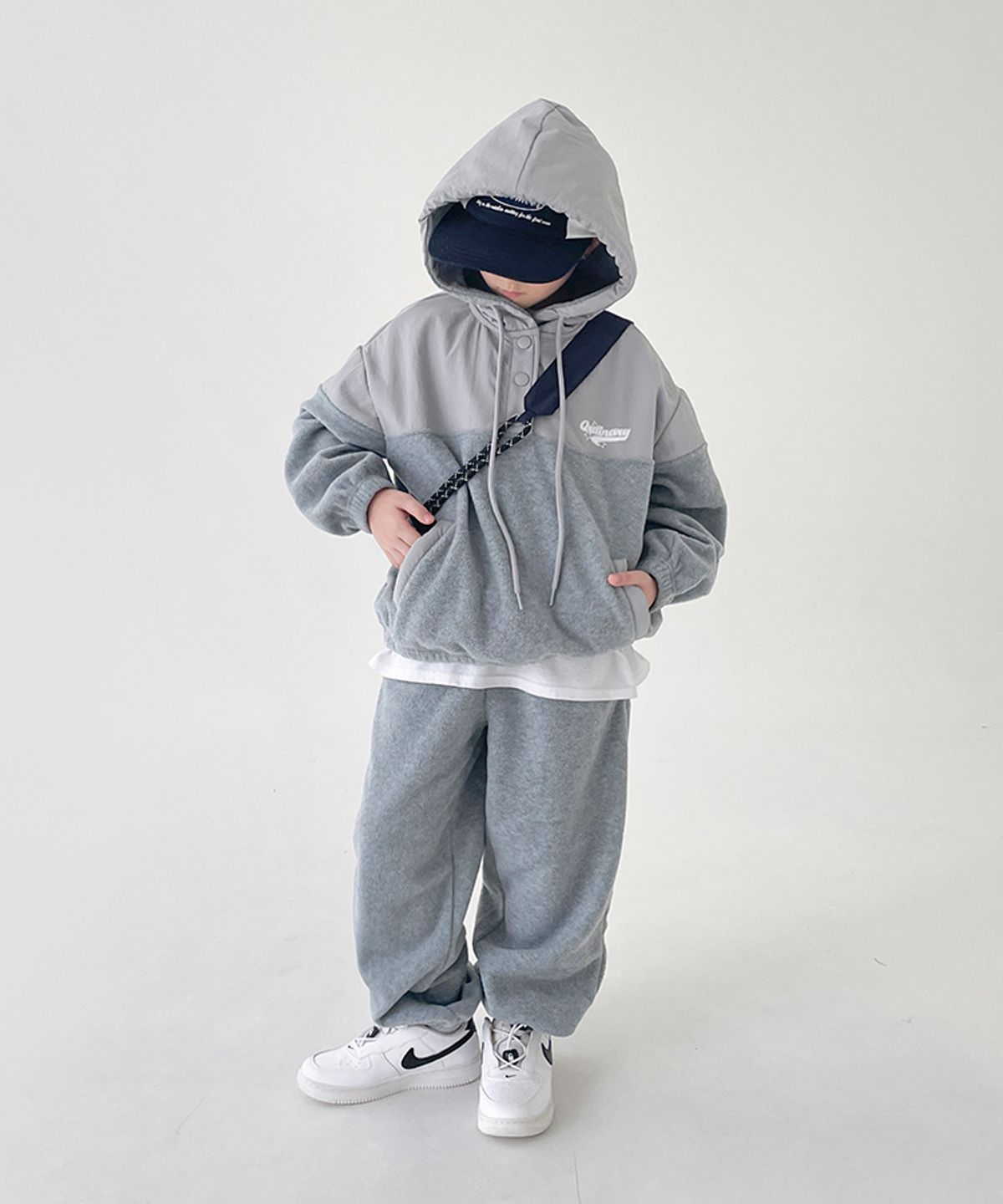베리클로젯(BERRYCLOSET) 더블 콤비 아노락 세트