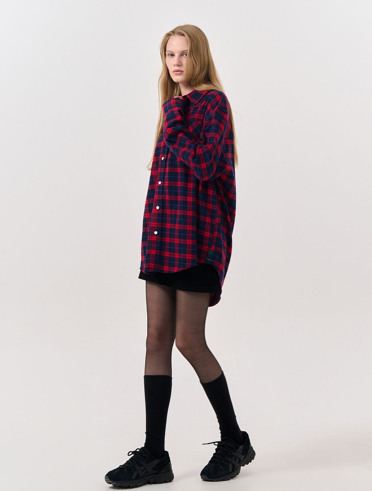 제너럴아이디어(GENERALIDEA) UNISEX 스탠다드 타탄체크 셔츠 [RED] / SBD3U03003