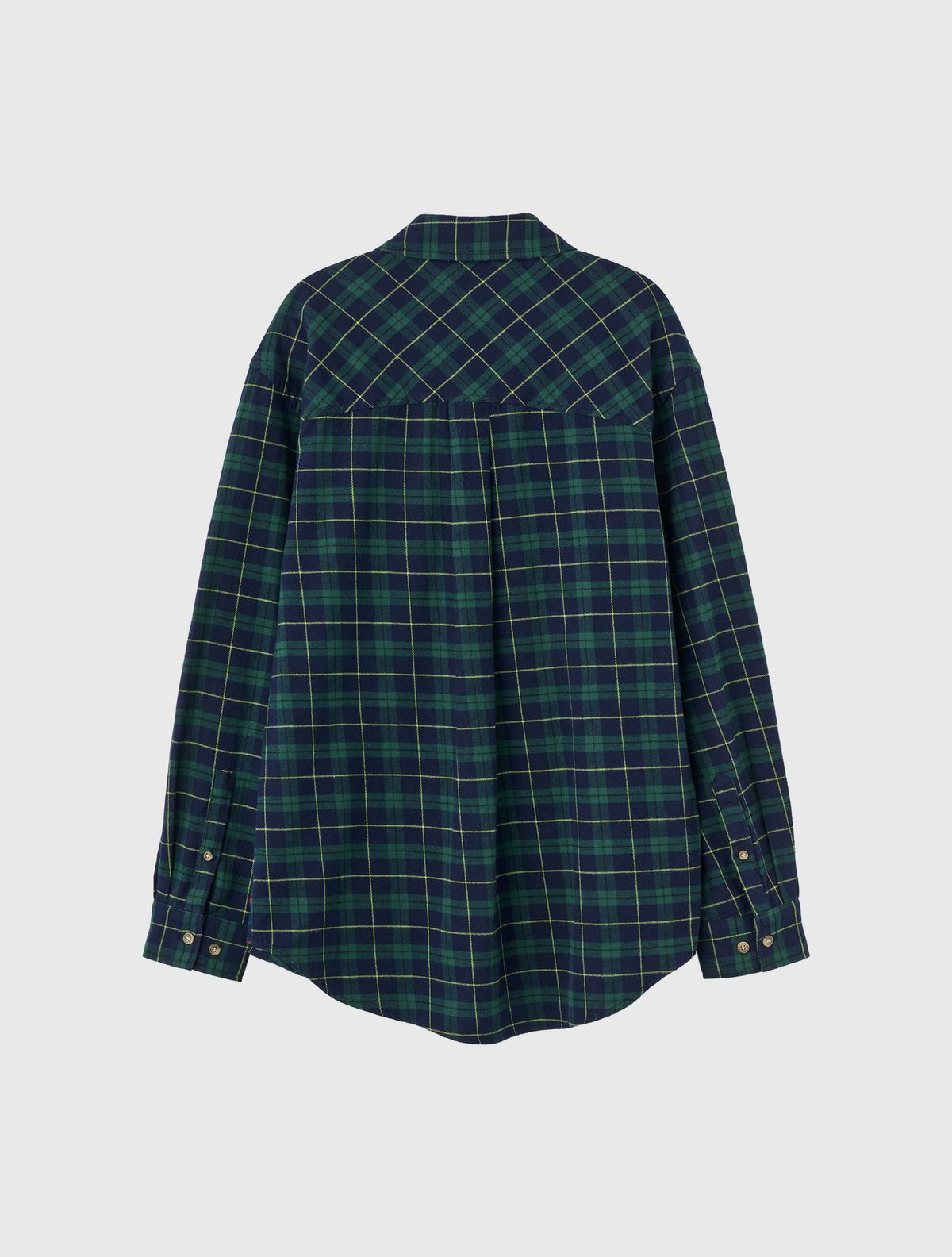 제너럴아이디어(GENERALIDEA) UNISEX 스탠다드 타탄체크 셔츠 [GREEN] / SBD3U03003