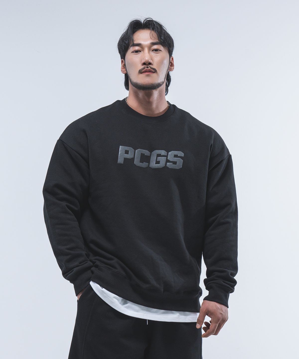 피지컬가먼츠(PHYSICAL GARMENTS) P2461 헤비 PCGS 오버핏 맨투맨  [2 COLOR]