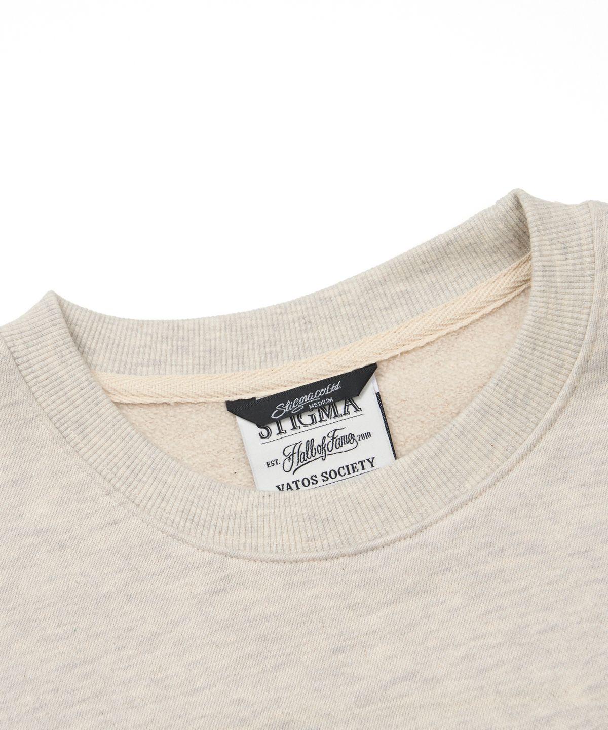스티그마(STIGMA) Jesus Oversized Crewneck Oatmeal Melange