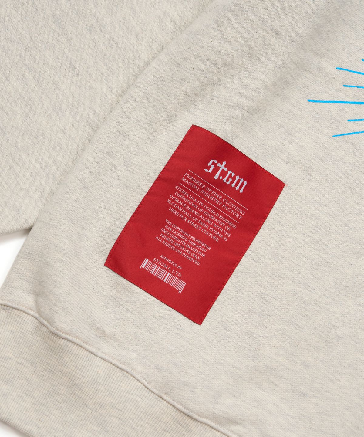 스티그마(STIGMA) Jesus Oversized Crewneck Oatmeal Melange
