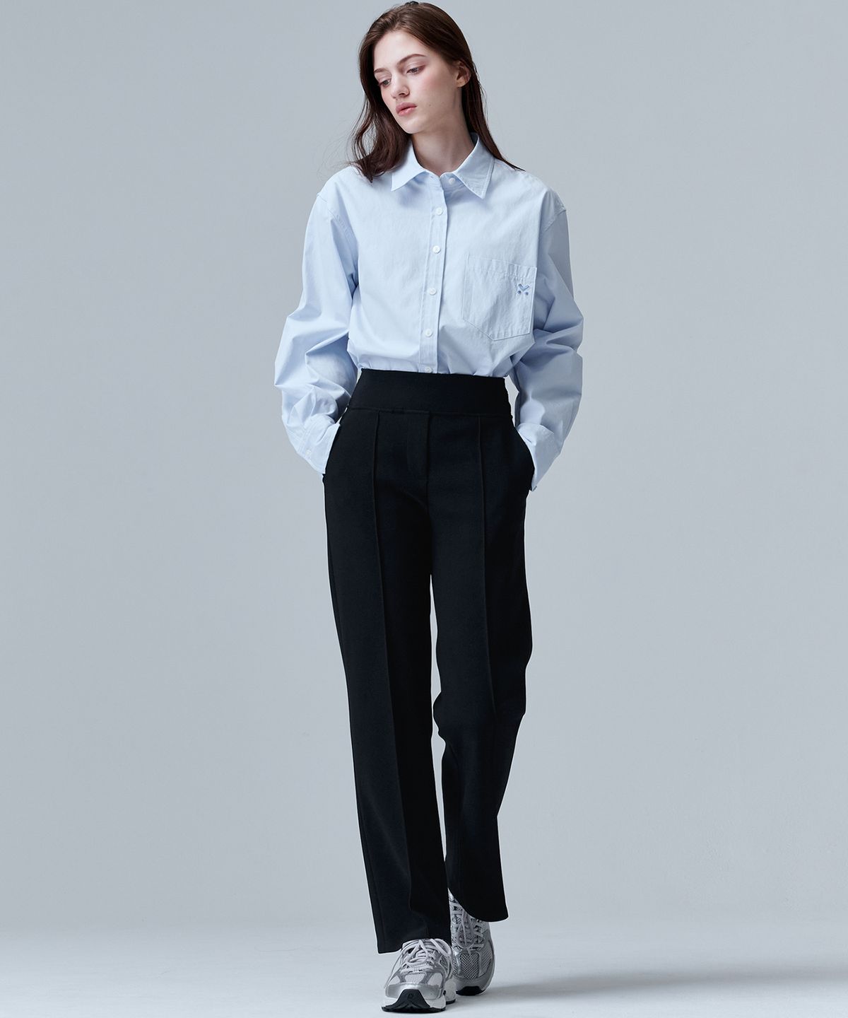 마롭(MALOUPE) 2139 밴딩 스트레치 팬츠 (블랙)