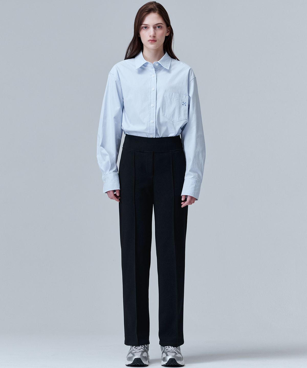 마롭(MALOUPE) 2139 밴딩 스트레치 팬츠 (블랙)