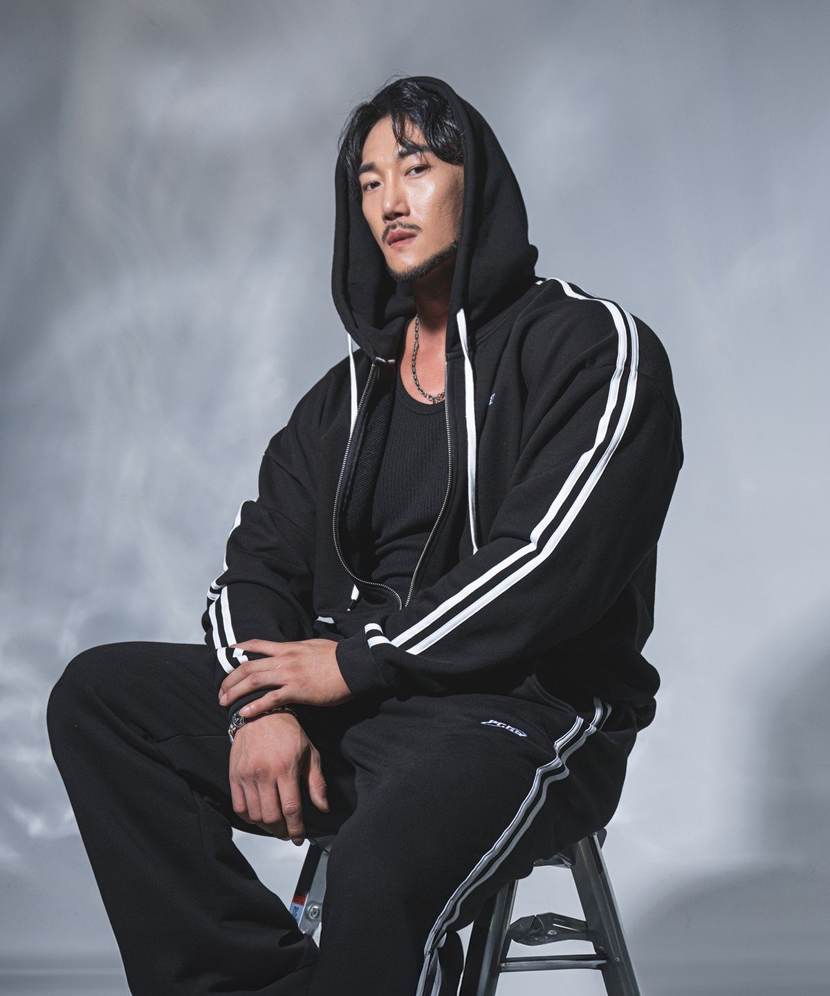 피지컬가먼츠(PHYSICAL GARMENTS) P2458 헤비 라인 후드 집업  [2 COLOR]