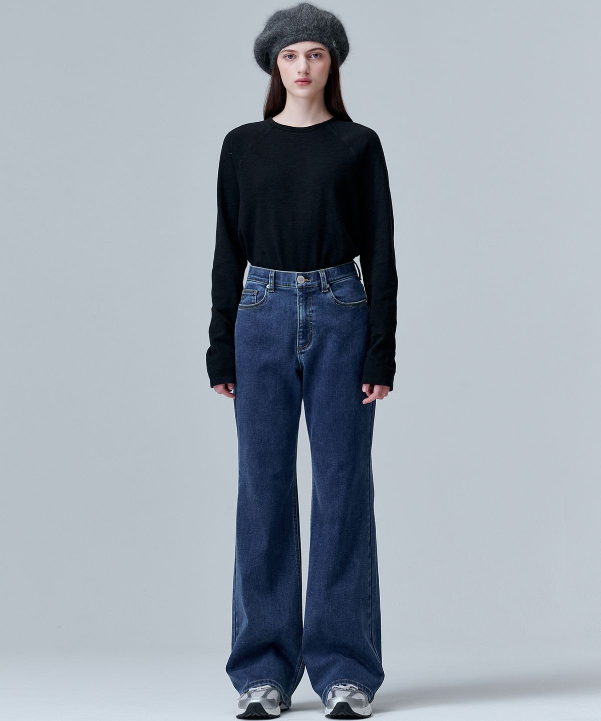 마롭(MALOUPE) 9138 기모 레귤러 부츠컷 데님 (다크 인디고)