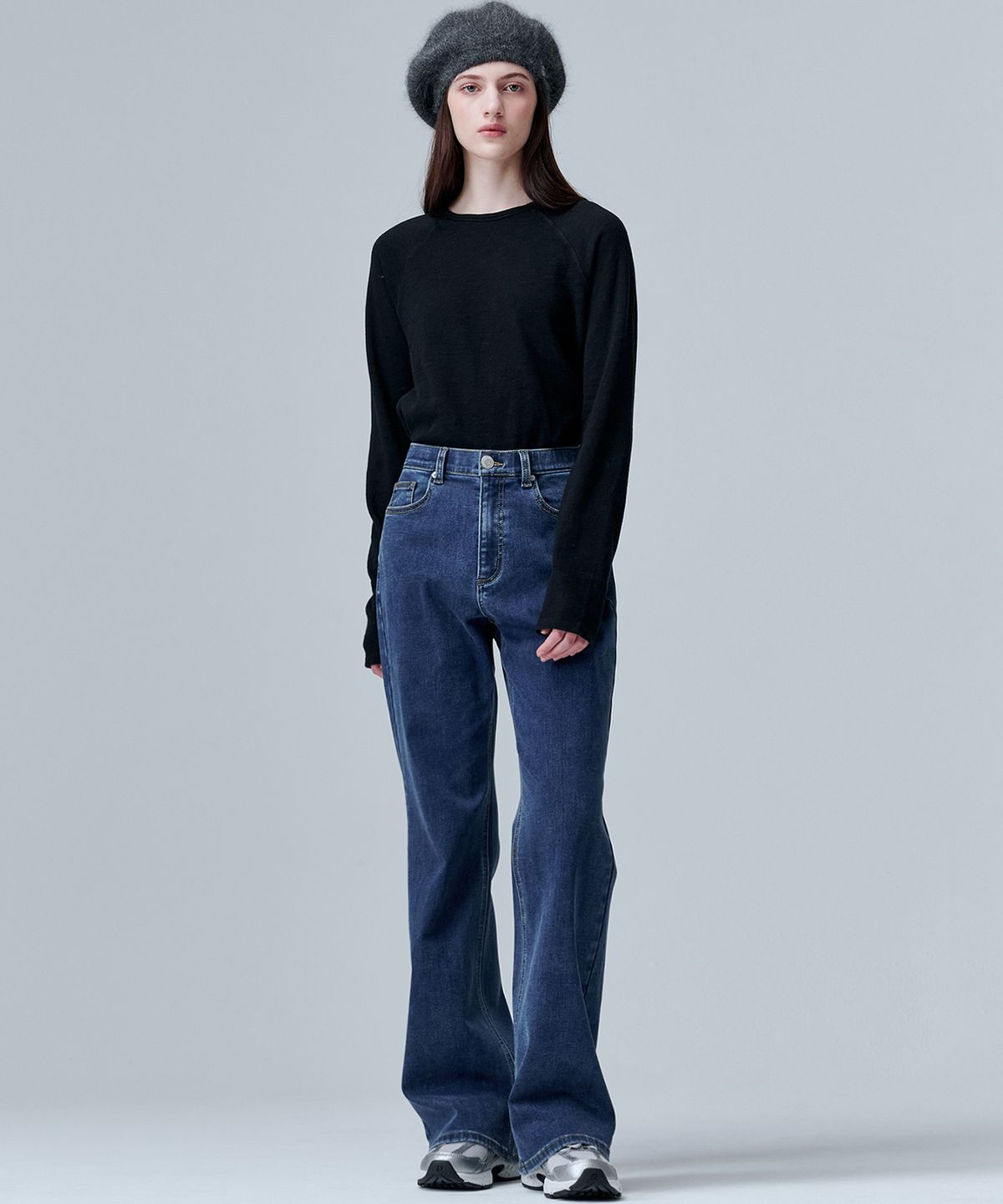 마롭(MALOUPE) 9138 기모 레귤러 부츠컷 데님 (다크 인디고)