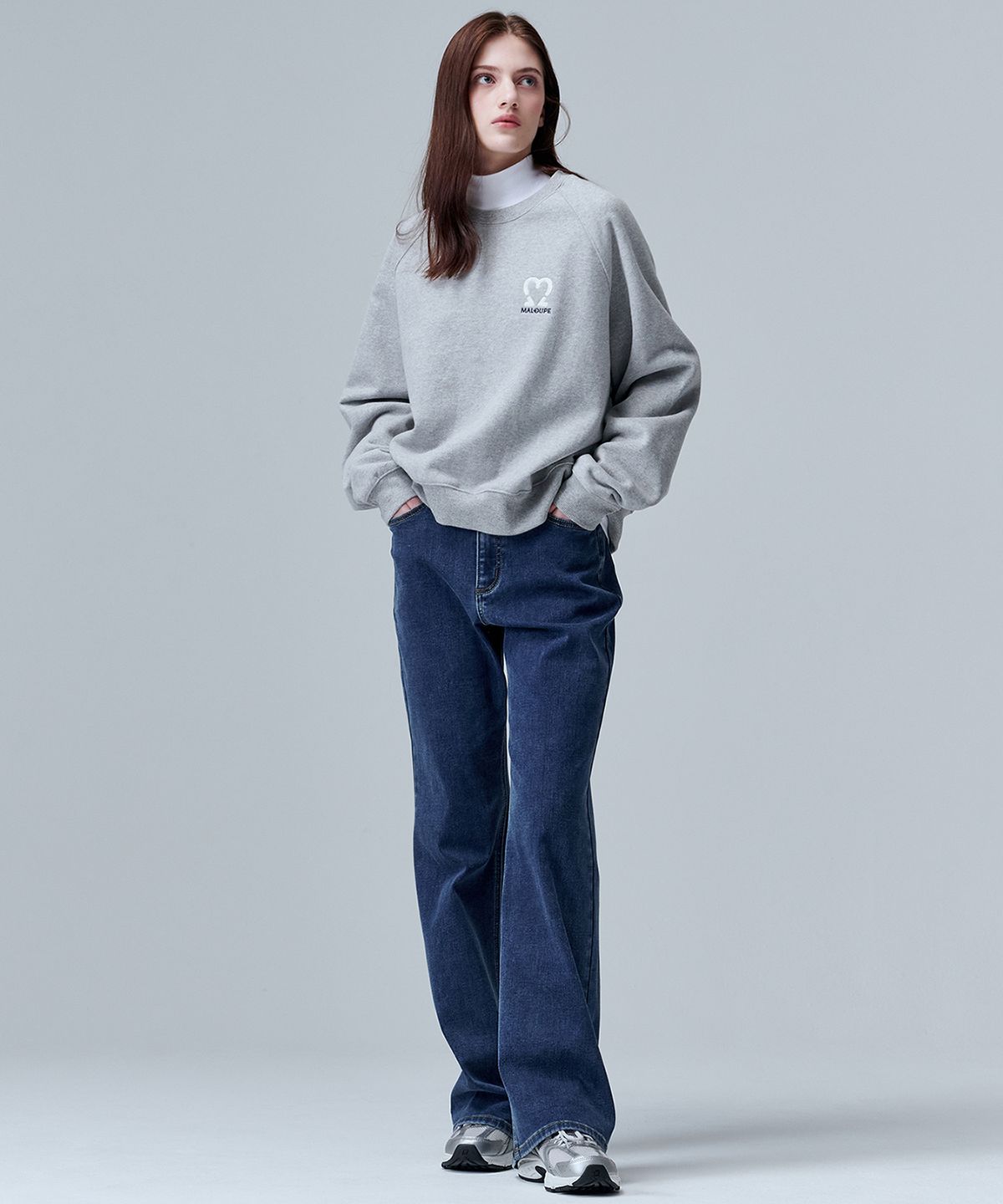 마롭(MALOUPE) 9138 기모 레귤러 부츠컷 데님 (다크 인디고)