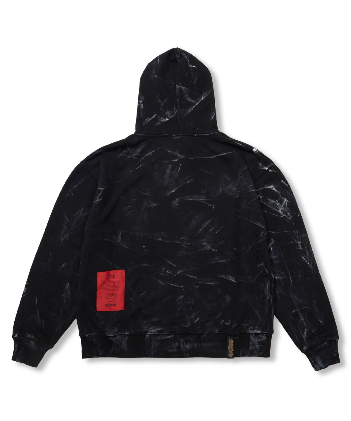 스티그마(STIGMA) Dirty Washed Oversized Hoodie Black