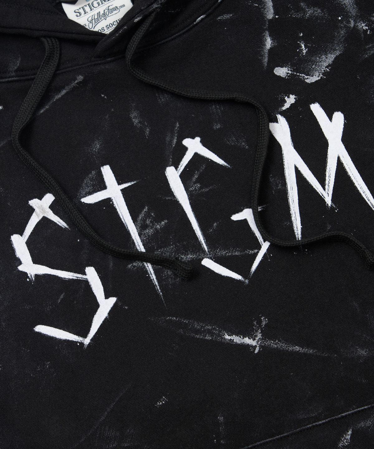 스티그마(STIGMA) Dirty Washed Oversized Hoodie Black