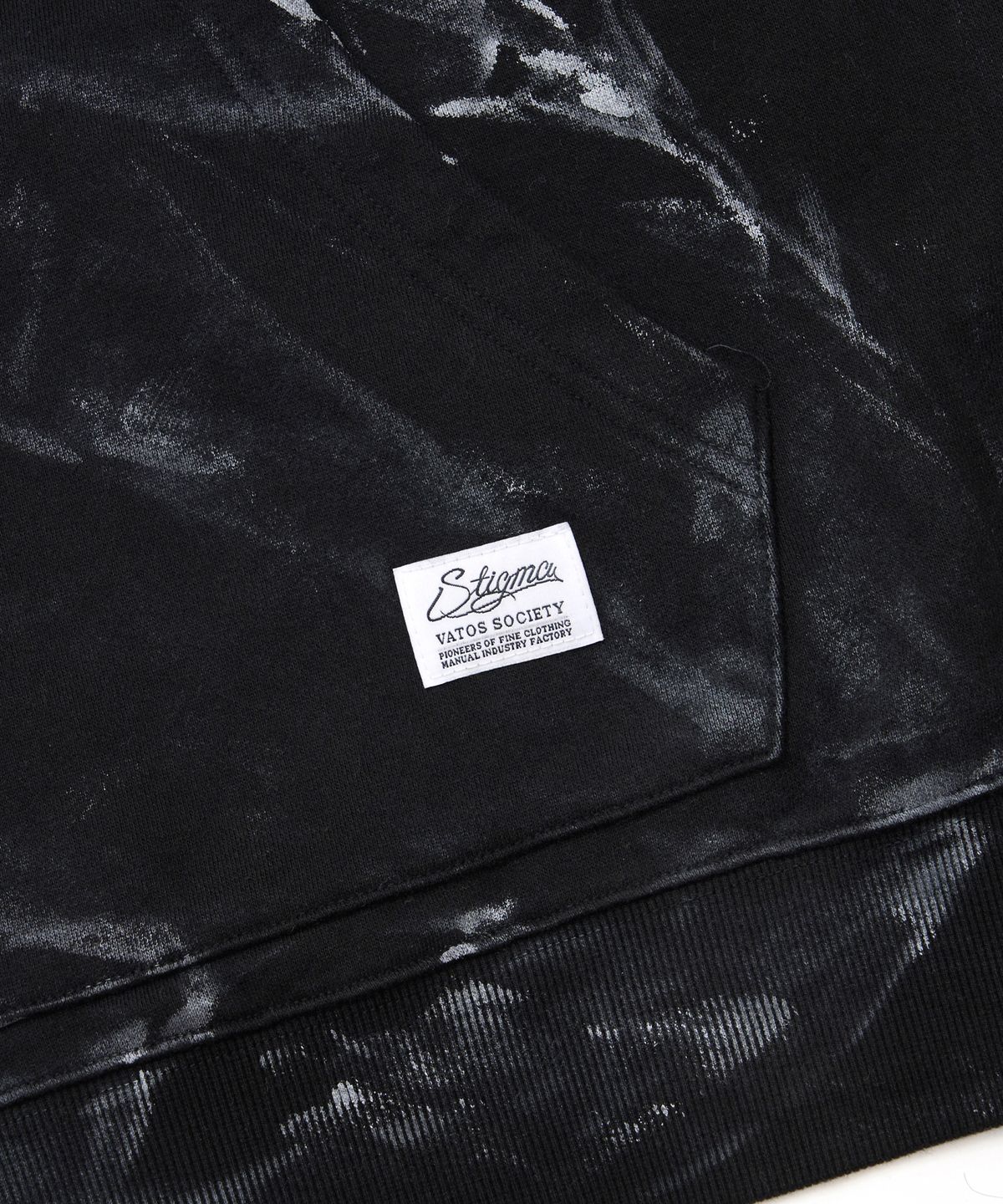 스티그마(STIGMA) Dirty Washed Oversized Hoodie Black
