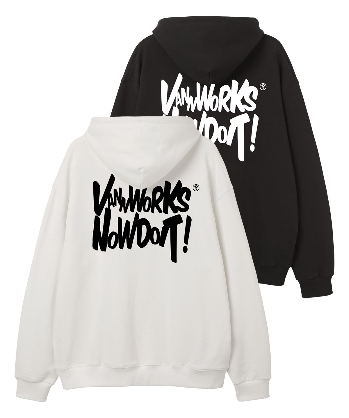 밴웍스(VANNWORKS) NOW DOIT 오버핏 후드 (VLS0108) 화이트