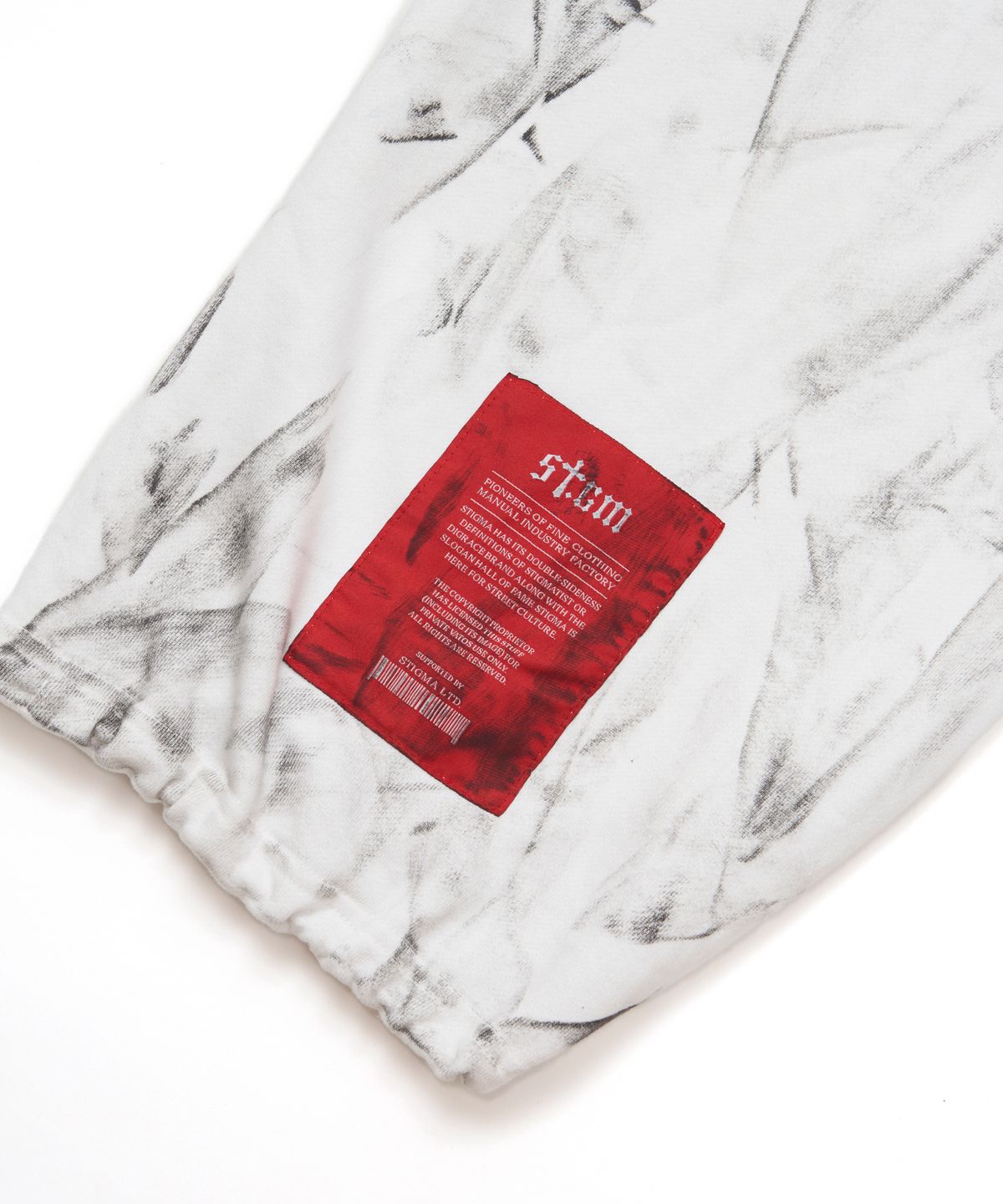 스티그마(STIGMA) Dirty Washed Wide Jogger Pants White