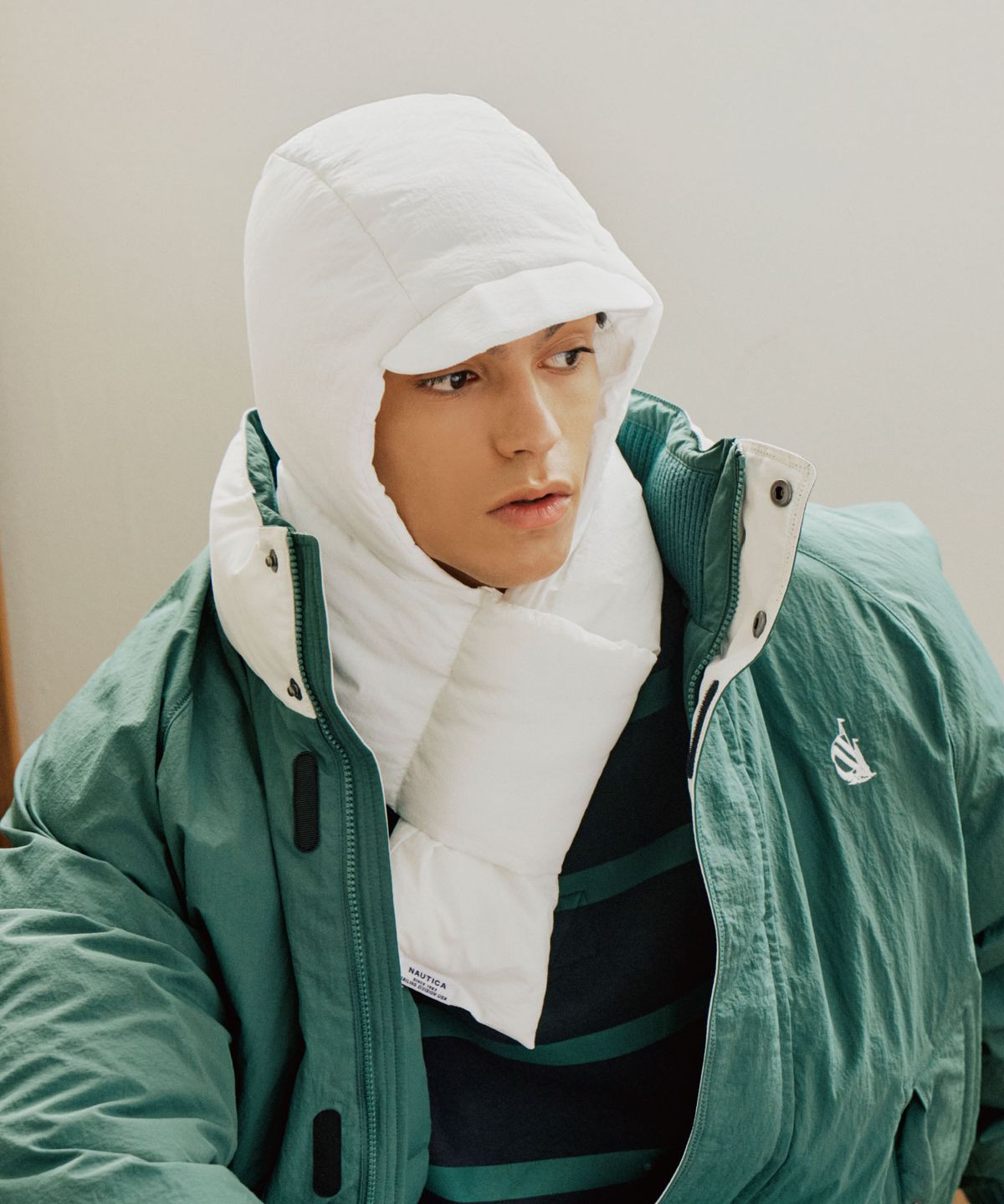 노티카(NAUTICA) 패딩 바라클라바 머플러 2Color