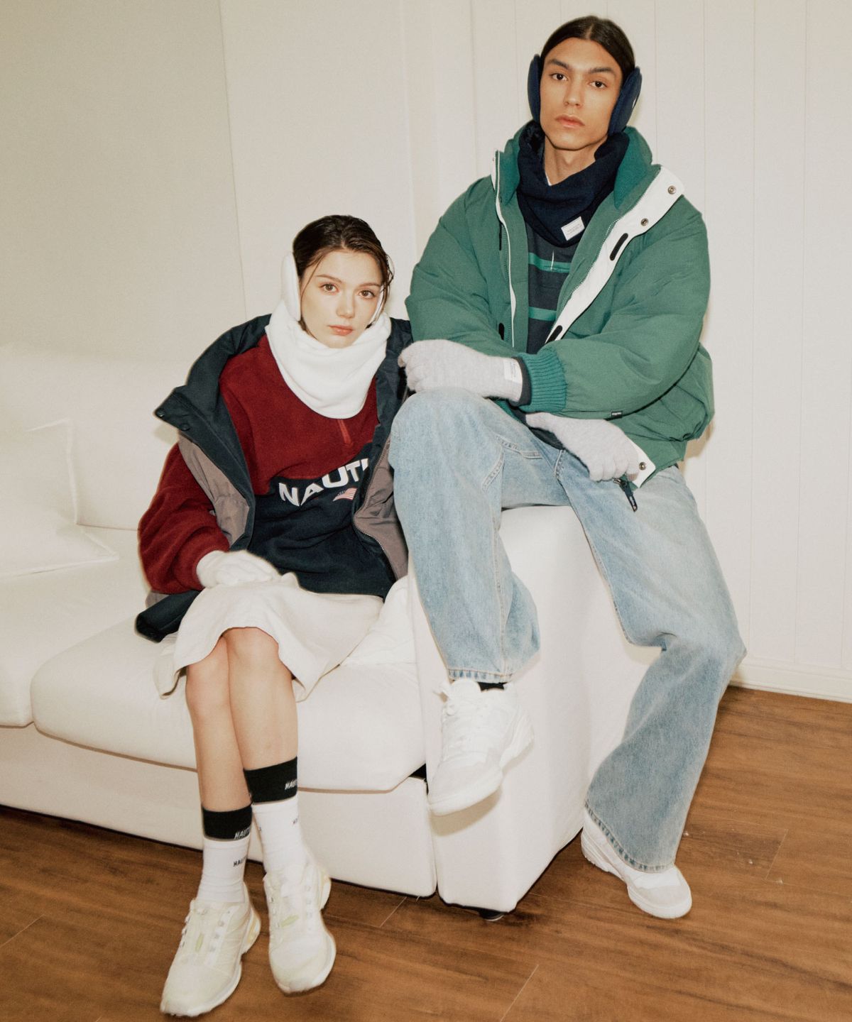 노티카(NAUTICA) 퍼 넥워머 3Color