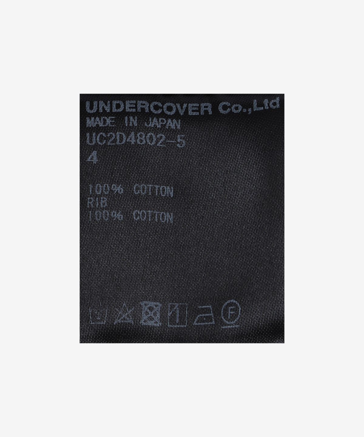 언더커버(UNDERCOVER) 크로스 자수 코튼 브러쉬드 맨투맨 - 블랙 / UC2D48025