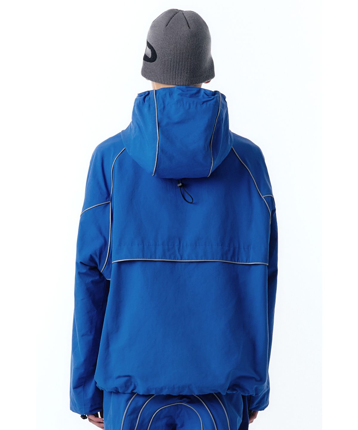 오픈야드(오와이)(OPENYARD(OY)) PIPING ZIPPER HOODIE TRACK JACKET-BLUE