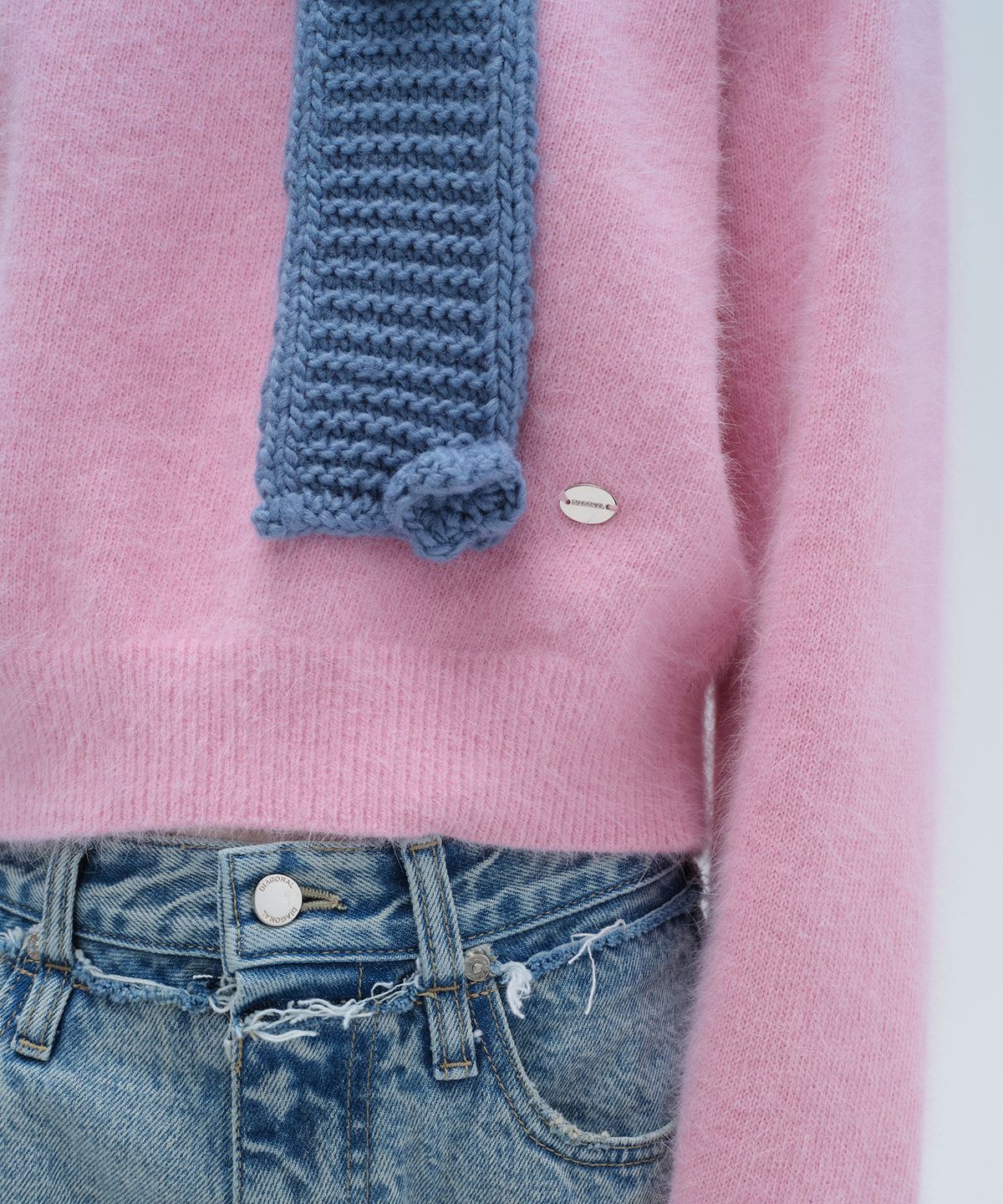 다이애그널(DIAGONAL) MOHAIR BASIC KNIT (pink)
